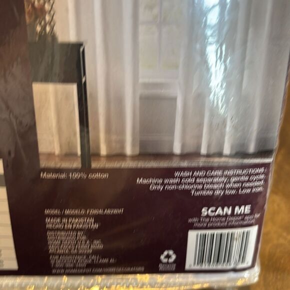 Home Decorators Collection 50x84" Single Panel Curtain - Cotton Duck - White - Picture 5 of 6